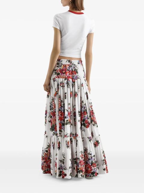 Dolce & Gabbana floral drawstring skirt - White - zdjęcie produktu nr 2