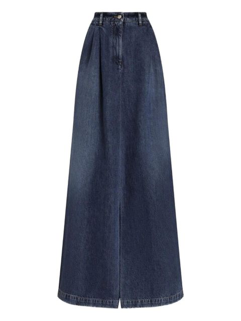 Dolce & Gabbana pleated slit maxi skirt - Blue - zdjęcie produktu nr 1