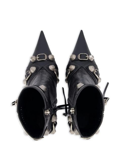 Balenciaga Cagole buckle-detail ankle boots - Black