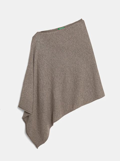 United Colors of Benetton poncho z domieszką wełny - zdjęcie produktu nr 2