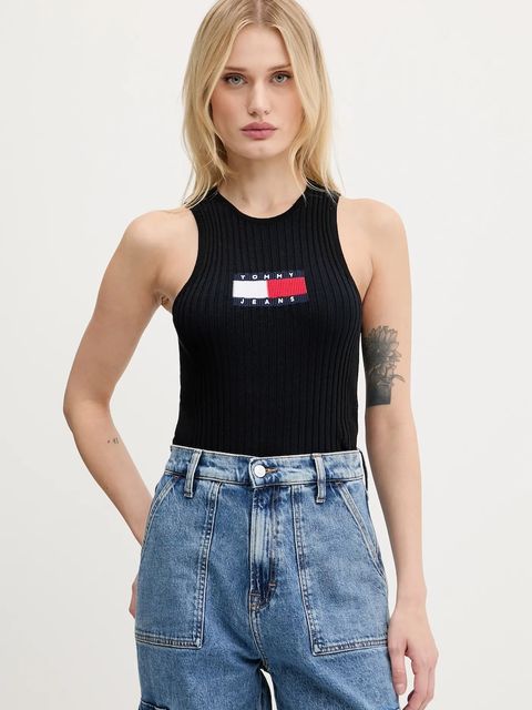 Tommy Jeans top kolor czarny DW0DW20975 - zdjęcie produktu nr 1