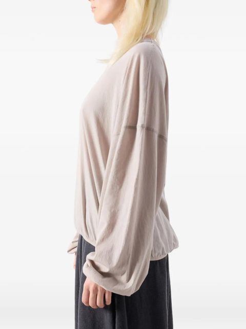 American Vintage Laloom long-sleeve cotton T-shirt - Neutrals