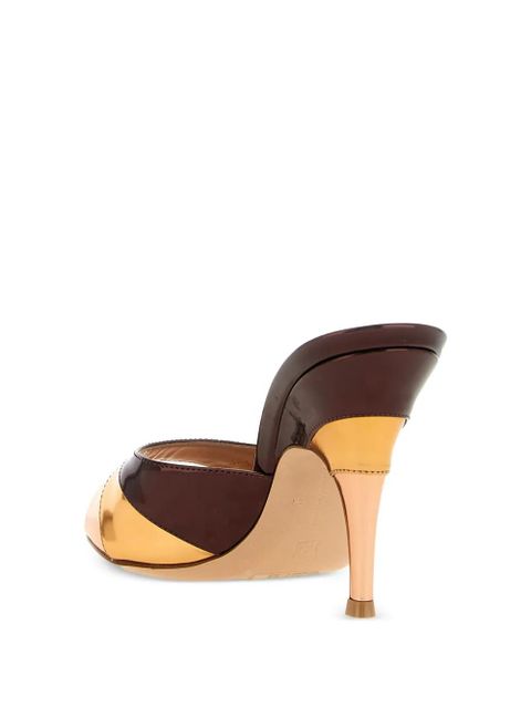 Gianvito Rossi Marea leather mules - Brown - zdjęcie produktu nr 2