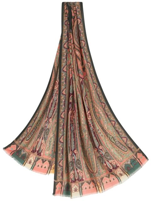 ETRO paisley-print frayed scarf - Neutrals - zdjęcie produktu nr 1
