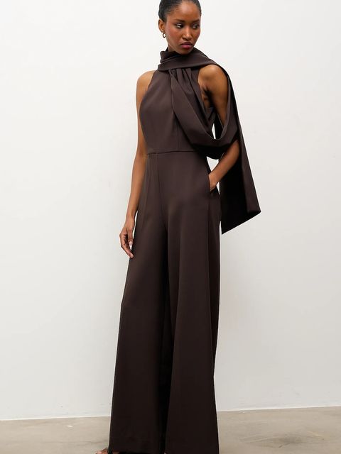 Answear.LAB kombinezon kolor brązowy - zdjęcie produktu nr 1