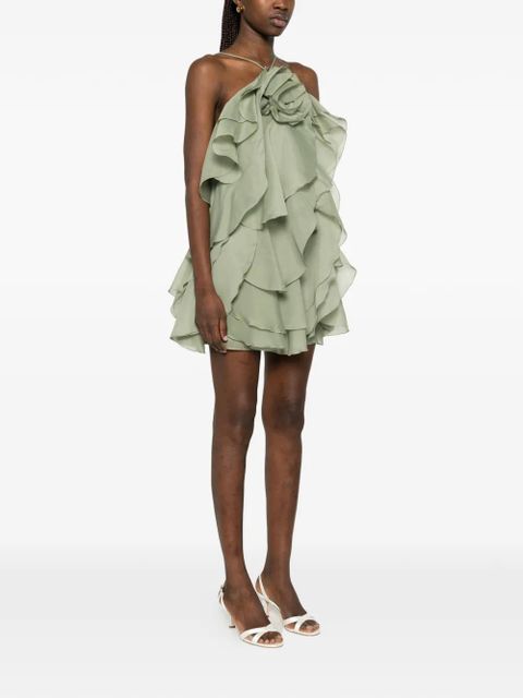 Aje Pandorea floral ruffled dress - Green
