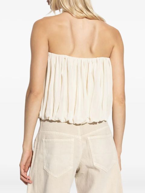 ISABEL MARANT Amalia gathered strapless blouse - Neutrals