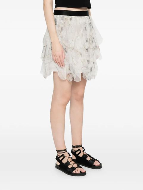 Max Mara ruffled mini skirt - Grey