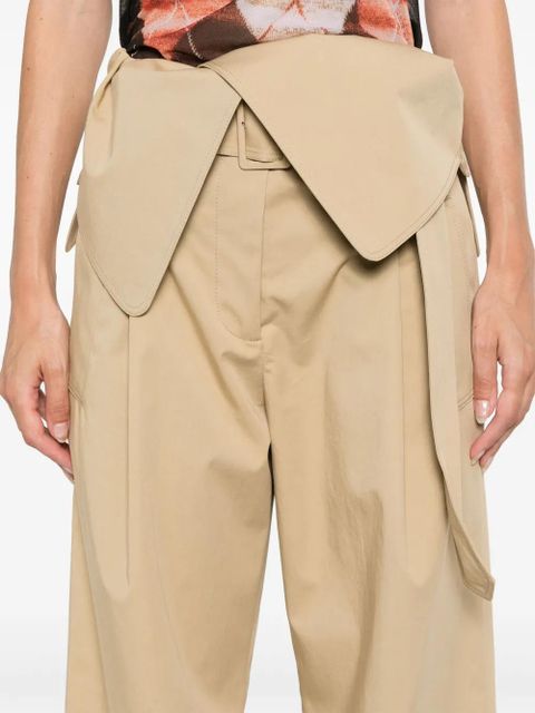 JW Anderson foldover trench trousers - Brown