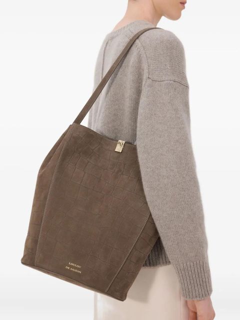 LouLou de Saison Audrey embossed shoulder bag - Brown - zdjęcie produktu nr 2