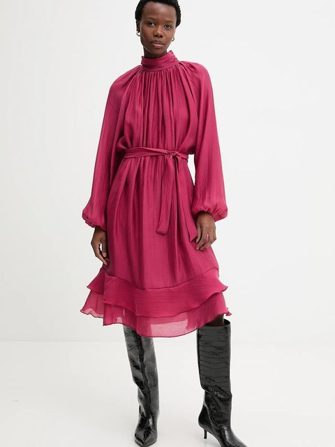 Answear.LAB sukienka kolor bordowy mini rozkloszowana - zdjęcie produktu nr 1