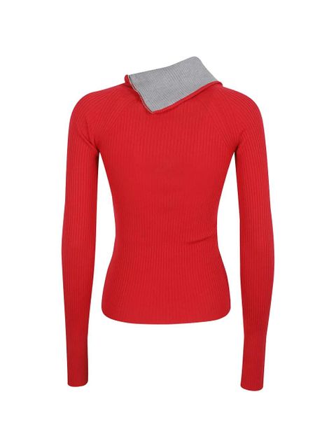 Sportmax roll-neck side-zip sweater - Red - zdjęcie produktu nr 2