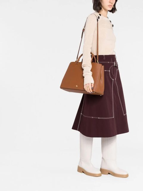 Lauren Ralph Lauren Hanna leather satchel bag - Brown