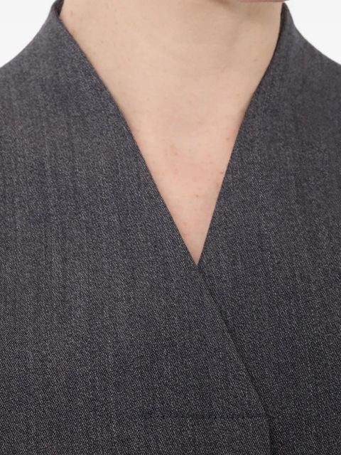 LouLou de Saison RASCA V-neck twill jacket - Grey