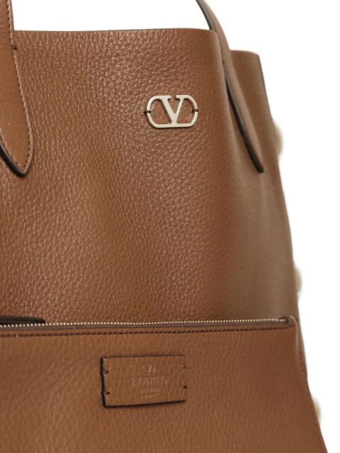 Valentino Garavani leather tote bag - Brown