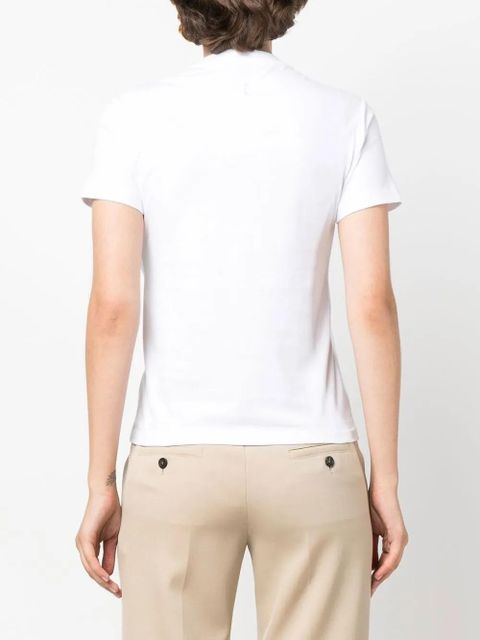 Lanvin logo-embroidered round-neck T-shirt - White