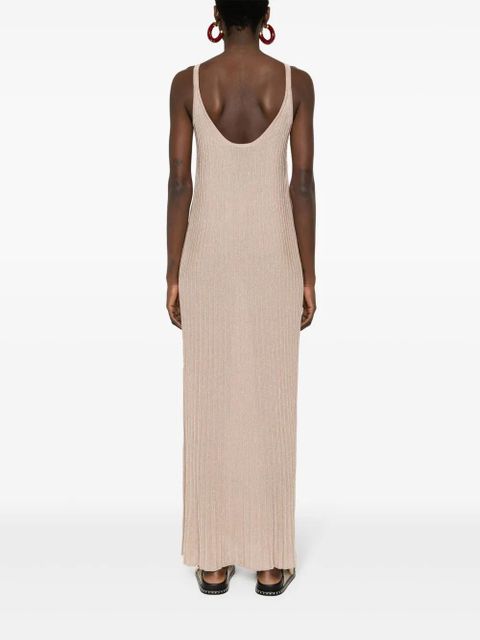 Max Mara Ritmo lurex-detail dress - Neutrals