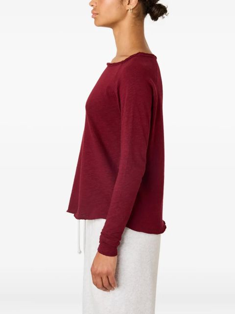 American Vintage raglan sleeve boat neck top - Red