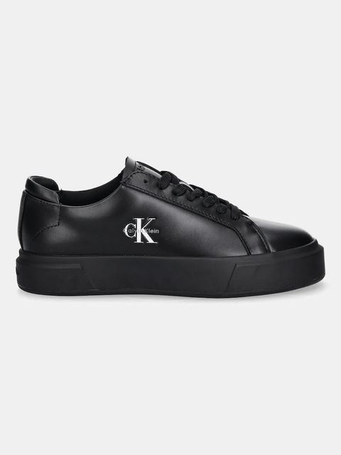Calvin Klein sneakersy BASKET LACE UP LTH ML damskie kolor czarny YW0YW01945
