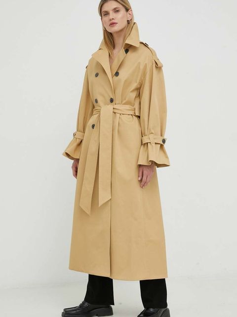 By Malene Birger trencz Alanis damski kolor beżowy przejściowy oversize - zdjęcie produktu nr 1