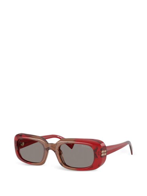 Miu Miu Eyewear rectangle frame sunglasses - Red - zdjęcie produktu nr 2