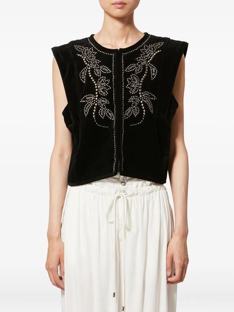 ISABEL MARANT Poppy studded gilet - Black