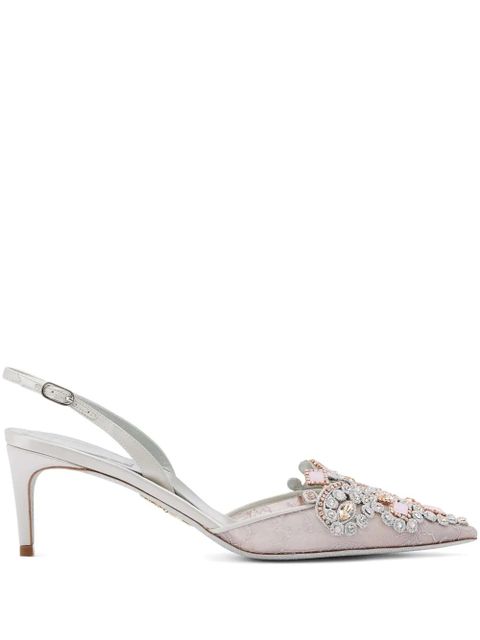 René Caovilla 50mm Veneziana slingback pumps - Grey - zdjęcie produktu nr 1