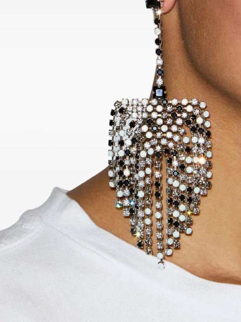 ISABEL MARANT Faye crystal-fringe earrings - Silver - zdjęcie produktu nr 2