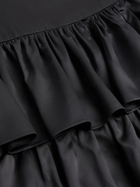 Valentino Garavani ruffled midi skirt - Black