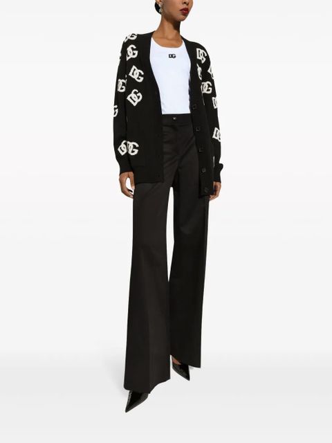 Dolce & Gabbana logo-embroidered cotton-blend T-shirt - White - zdjęcie produktu nr 2