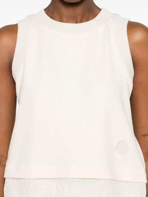 Moncler cotton tank top - Neutrals - zdjęcie produktu nr 2