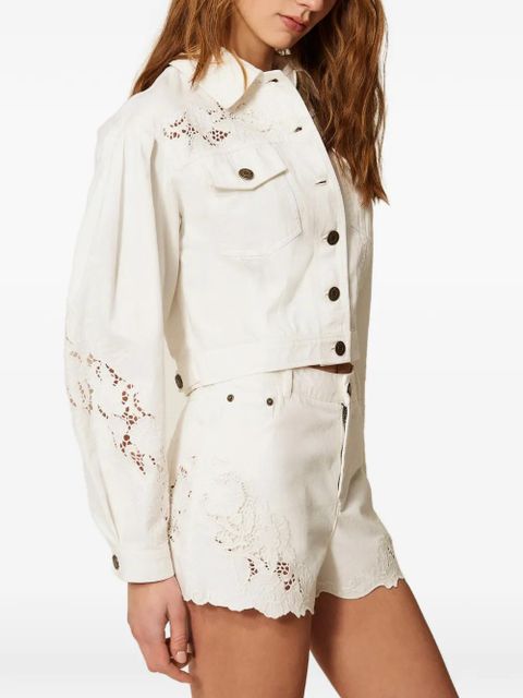 TWINSET lace-detail shorts - White