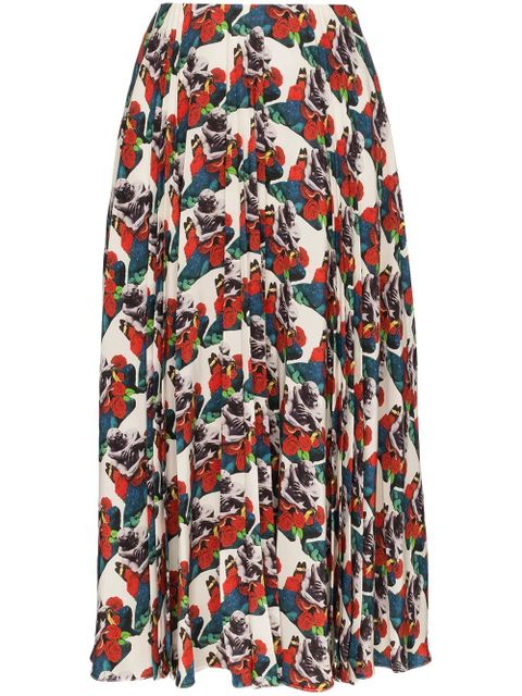 Valentino Garavani x Undercover Lovers print pleated skirt - AM0 MULTICOLOURED - zdjęcie produktu nr 1