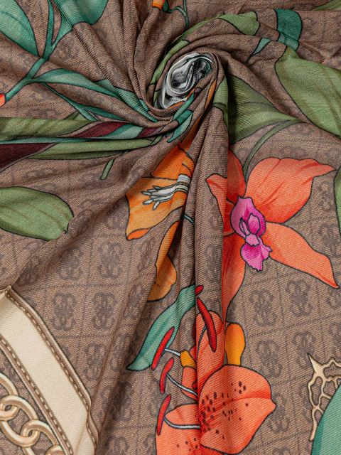 Guess chusta KEFIAH damska kolor brązowy wzorzysta AW5346 POL03