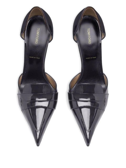 TOM FORD 105 mm EVA D'ORSAY patent leather pumps - Black
