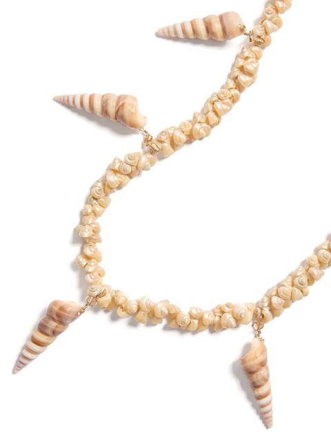 Valentino Garavani Jardin Aquatique shell necklace - Gold
