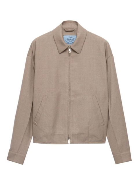 Prada Mouliné jacket - Neutrals - zdjęcie produktu nr 1