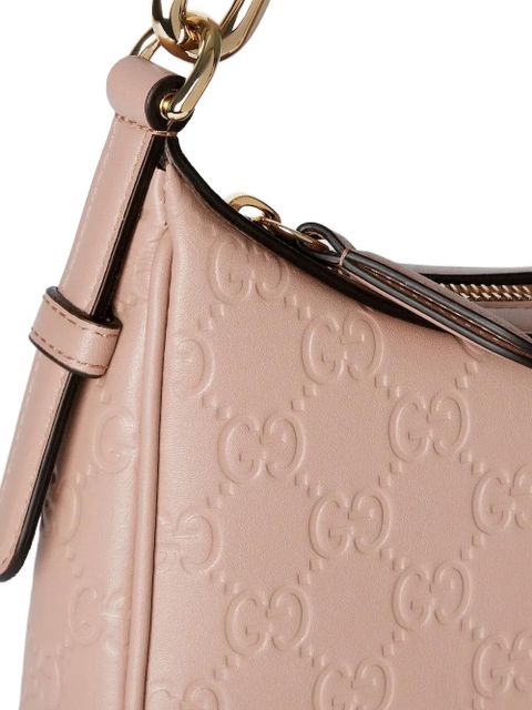 Gucci medium logo-pattern chain shoulder bag - Pink
