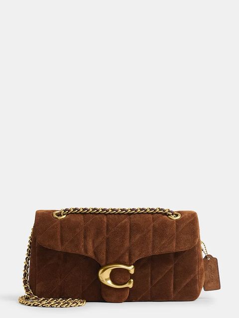 Coach torebka zamszowa Tabby 26 kolor brązowy CCK49 - zdjęcie produktu nr 1