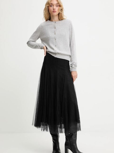 Answear.LAB kardigan z wełny merino damski kolor szary lekki