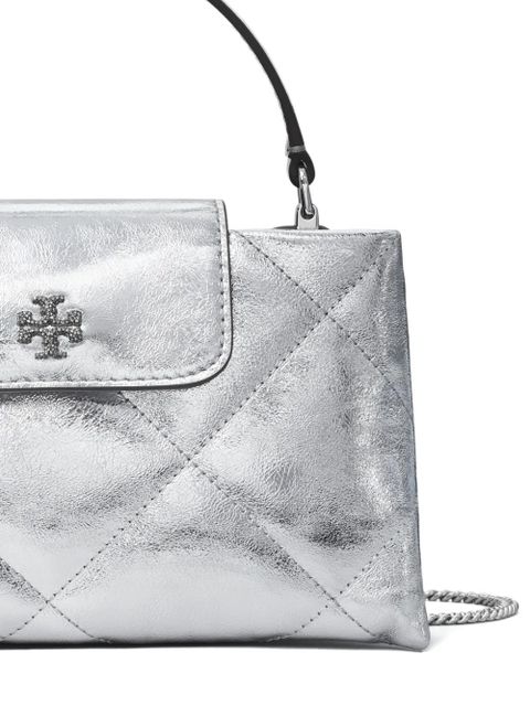 Tory Burch mini Kira diamond-quilted tote bag - Silver