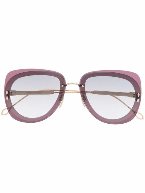 Isabel Marant Eyewear square tinted sunglasses - Purple - zdjęcie produktu nr 1