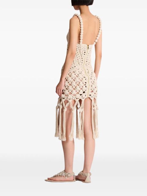 Balmain knot-detail mini dress - Neutrals