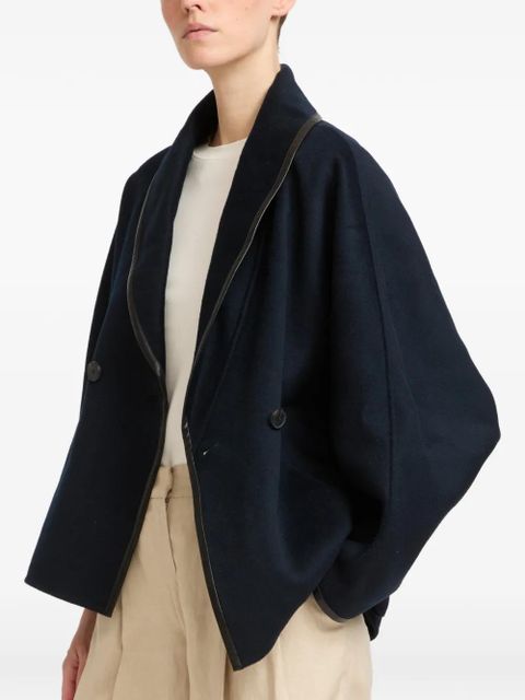 Yves Salomon double-breast coat - Blue