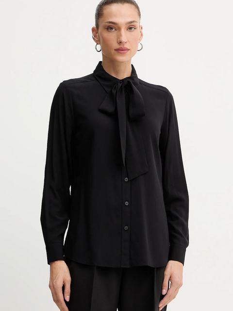 Silvian Heach koszula COMPARIS damska kolor czarny regular z kołnierzykiem klasycznym GPA25473CA - zdjęcie produktu nr 1