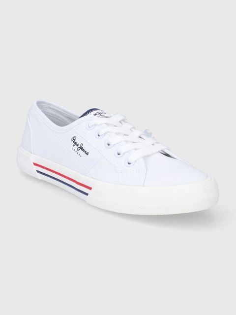 Pepe Jeans tenisówki brady w basic damskie kolor biały