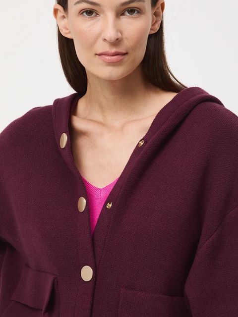 Medicine kardigan damski kolor bordowy