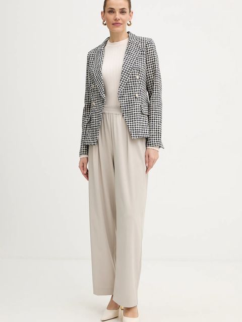 Morgan marynarka kolor beżowy jednorzędowa wzorzysta VJEAN.F