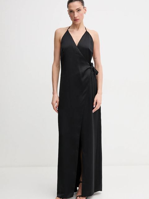 Sandro Ferrone sukienka kolor czarny maxi rozkloszowana S18XBERUDRA - zdjęcie produktu nr 1