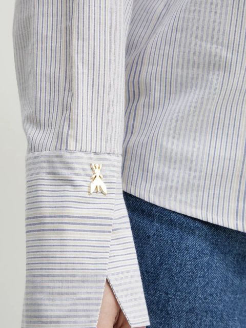 Patrizia Pepe koszula bawełniana damska kolor szary regular z kołnierzykiem klasycznym 2C1636 A569